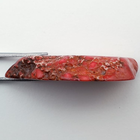 Imperial jasper slice with hole 40x22 mm no 136 Imperial jasper slice with hole 40x22 mm no 136