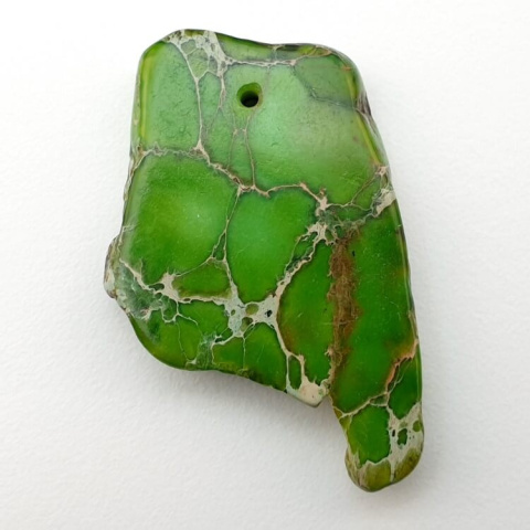 Imperial jasper slice with hole 40x24 mm no 74 Imperial jasper slice with hole 40x24 mm no 74
