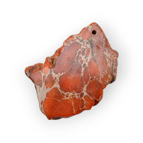 Imperial jasper slice with hole 43x32 mm no 128 Imperial jasper slice with hole 43x32 mm no 128