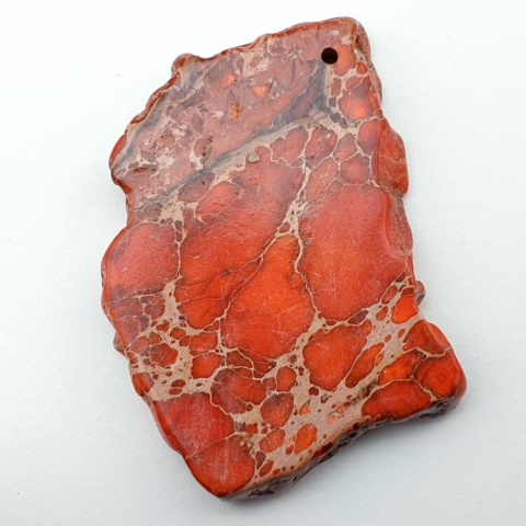 Imperial jasper slice with hole 43x32 mm no 128 Imperial jasper slice with hole 43x32 mm no 128