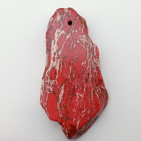 Imperial jasper slice with hole 45x23 mm no 141 Imperial jasper slice with hole 45x23 mm no 141