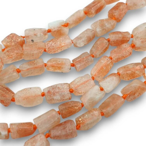 Sunstone irregular cylinder 8-12 mm 2 pcs Sunstone irregular cylinder 8-12 mm 2 pcs
