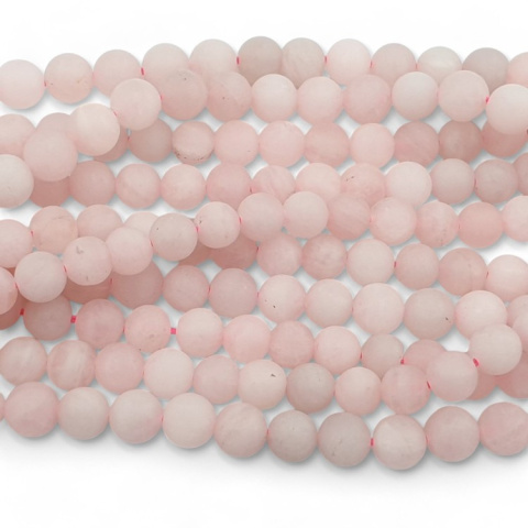 Rose quartz matte ball 6 mm strand Rose quartz matte ball 6 mm strand
