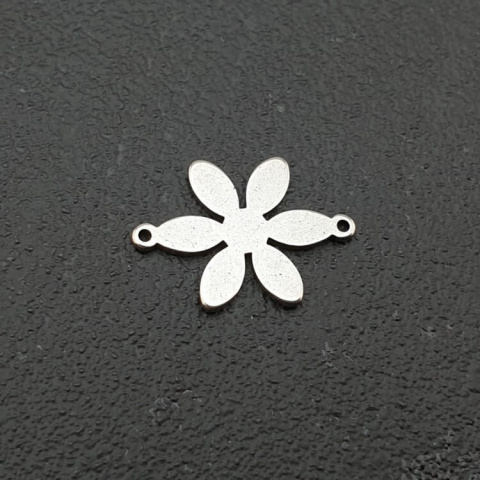 Connector flower stainless steel 16x11 mm 1pc Connector flower stainless steel 16x11 mm 1pc