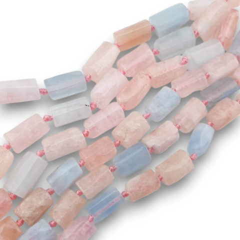 Morganite irregular cylinder 8-12 mm 2 pcs Morganite irregular cylinder 8-12 mm 2 pcs