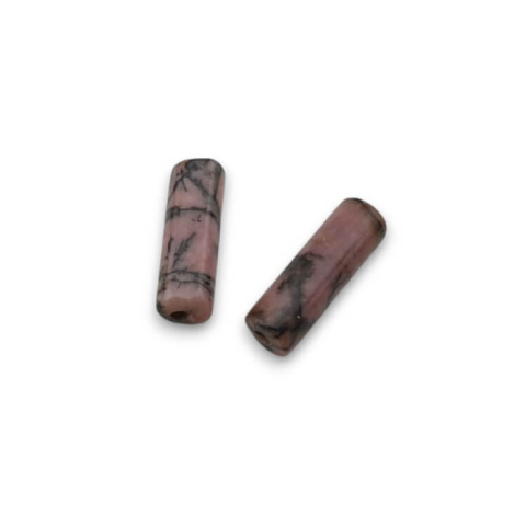 Rodonit czarny walec 13x4 mm 2 szt Rodonit czarny walec 13x4 mm 2 szt
