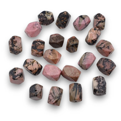 Black rhodonite faceted cylinder 17-19 mm 2 pcs Black rhodonite faceted cylinder 17-19 mm 2 pcs