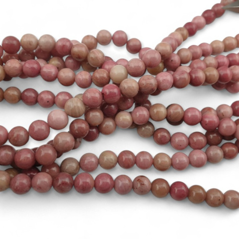 Pink rhodonite ball 6 mm strand Pink rhodonite ball 6 mm strand