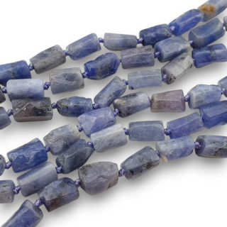 Tanzanite irregular cylinder 10-12 mm 2 pcs
