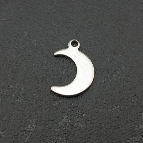 Zawieszka księżyc stal chirurgiczna 15,5x11 mm 1szt Zawieszka księżyc stal chirurgiczna 15,5x11 mm 1szt