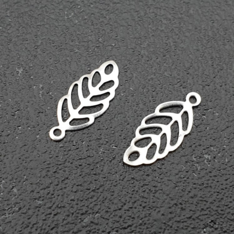 Pendant leaf surgical steel 13x6x0.3 mm 1pc Pendant leaf surgical steel 13x6x0.3 mm 1pc