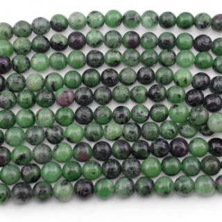 Zoisite with ruby ball 6 mm 20 pcs