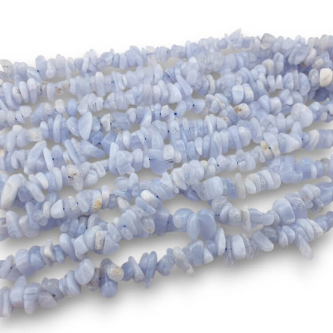 Agate blue lace chopped 5-8 mm string 39 cm Agate blue lace chopped 5-8 mm string 39 cm