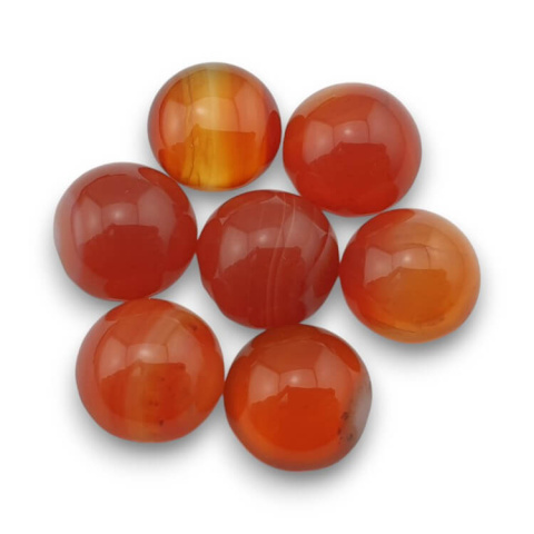 Agat czerwony kaboszon fi 10 mm 1 szt Agat czerwony kaboszon fi 10 mm 1 szt