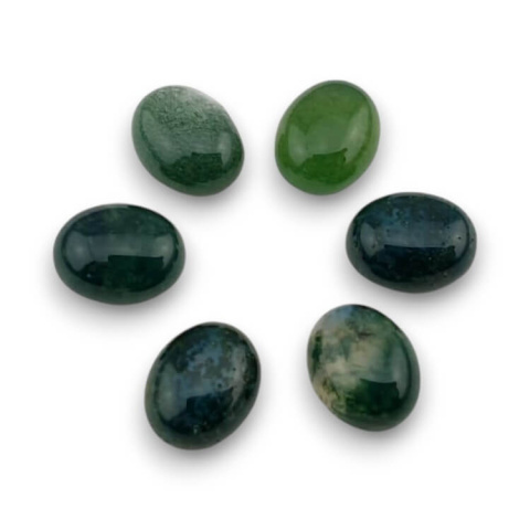 Moss agate cabochon 10x8 mm 1 pc Moss agate cabochon 10x8 mm 1 pc