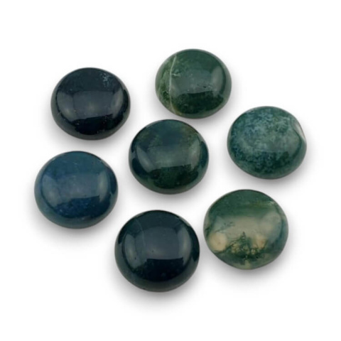 Agate mossy cabochon fi 12 mm 1 pc Agate mossy cabochon fi 12 mm 1 pc