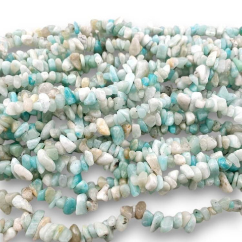 Amazonite chopped 5-8 mm cord 80 cm Amazonite chopped 5-8 mm cord 80 cm