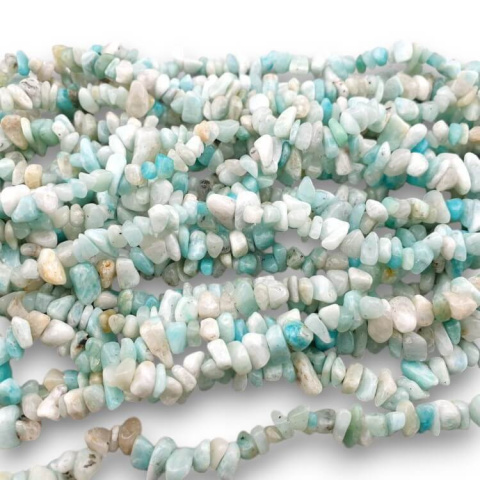Amazonite chopped 5-8 mm cord 80 cm Amazonite chopped 5-8 mm cord 80 cm