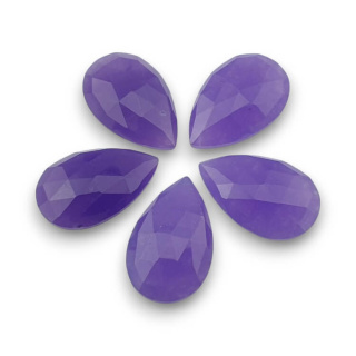 Jadeite lilac faceted cabochon 26x16 mm 1 pcs