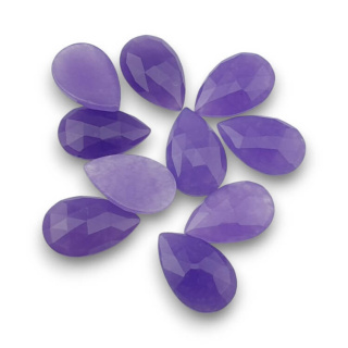 Jadeite lilac faceted cabochon 26x16 mm 1 pcs
