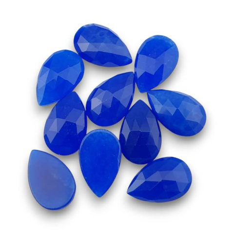 Jade royal blue faceted cabochon 26x16 mm 1 pcs Jade royal blue faceted cabochon 26x16 mm 1 pcs
