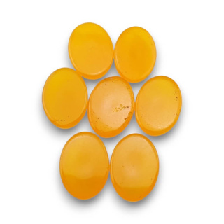 Yellow jade cabochon 18x13 mm 1 pc