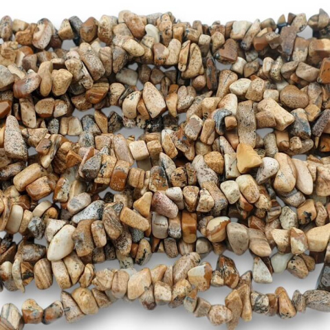 Jaspis krajobrazowy sieczka 3-8 mm sznurek 10 cm Jaspis krajobrazowy sieczka 3-8 mm sznurek 10 cm