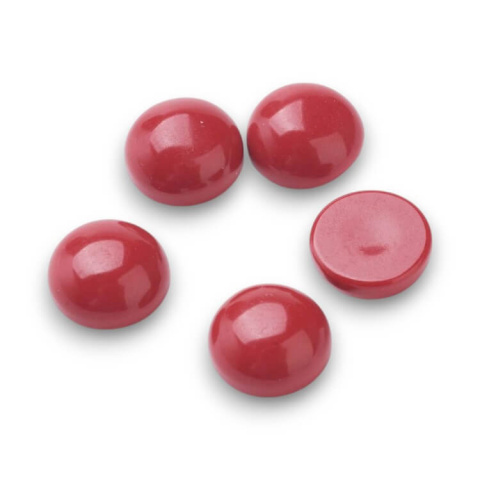 Synthetic coral cabochon fi 8 mm 1 pc Synthetic coral cabochon fi 8 mm 1 pc