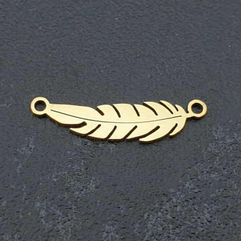 Tongue and groove connector surgical steel 26x7 mm 1pc gold colour Tongue and groove connector surgical steel 26x7 mm 1pc gold colour