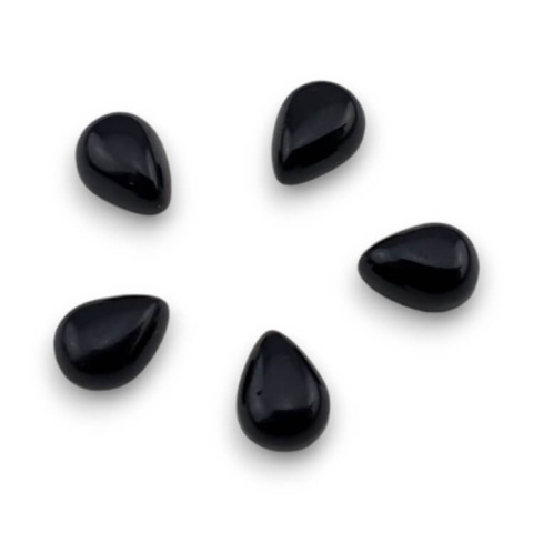 Obsidian cabochon teardrop 8x6 mm 1 pc Obsidian cabochon teardrop 8x6 mm 1 pc