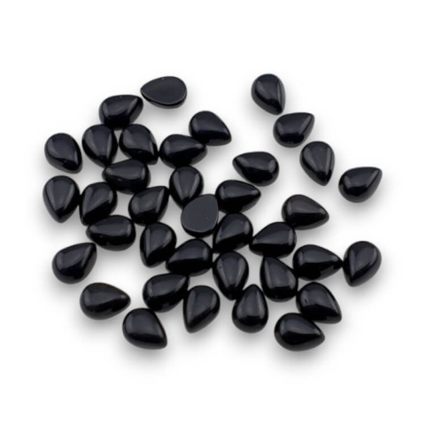 Obsidian cabochon teardrop 8x6 mm 1 pc Obsidian cabochon teardrop 8x6 mm 1 pc
