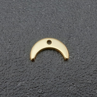 Pendant lunula stainless steel 11x7 mm 1pc gold colour