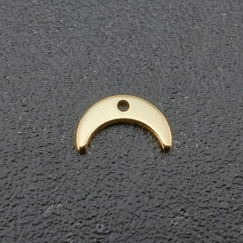 Pendant lunula stainless steel 11x7 mm 1pc gold colour Pendant lunula stainless steel 11x7 mm 1pc gold colour