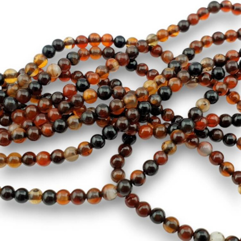 Brown agate ball 4 mm 30 pcs Brown agate ball 4 mm 30 pcs