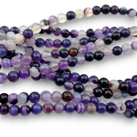 Agate purple ball 4 mm strand Agate purple ball 4 mm strand