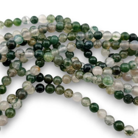 Moss agate ball 4 mm 30 pcs Moss agate ball 4 mm 30 pcs