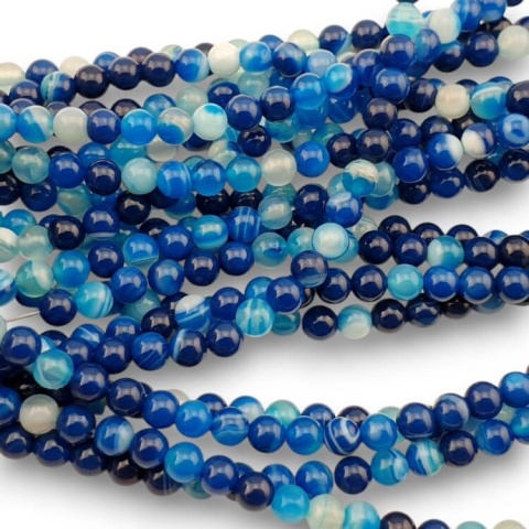 Blue agate ball 4 mm strand Blue agate ball 4 mm strand