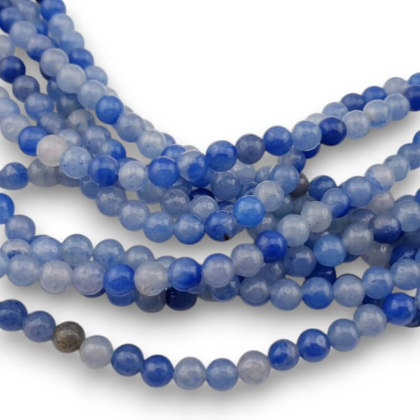 Aventurine blue ball 4 mm cord