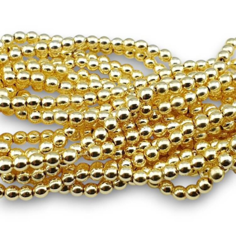 Hematite light gold ball 4 mm cord Hematite light gold ball 4 mm cord