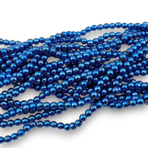 Hematite blue ball 4 mm strand Hematite blue ball 4 mm strand