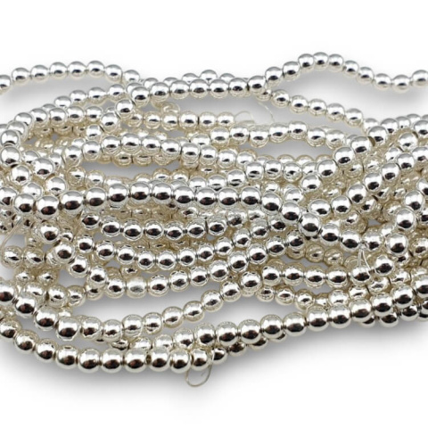 Hematite platinum ball 4 mm strand Hematite platinum ball 4 mm strand