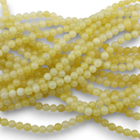 Butter jade ball 4 mm strand Butter jade ball 4 mm strand