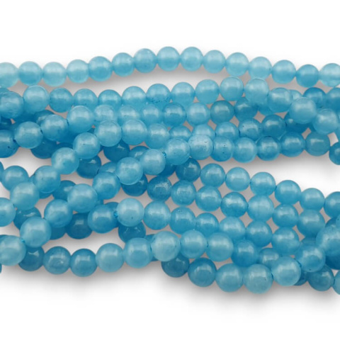 Jade in aquamarine colour ball 4 mm 30 pcs Jade in aquamarine colour ball 4 mm 30 pcs