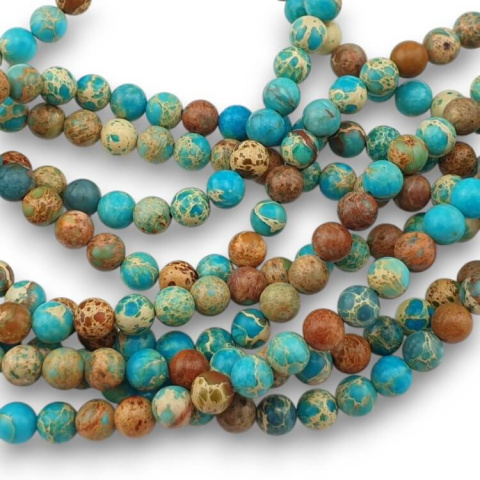 Imperial jasper blue ball 4 mm 20 pcs Imperial jasper blue ball 4 mm 20 pcs