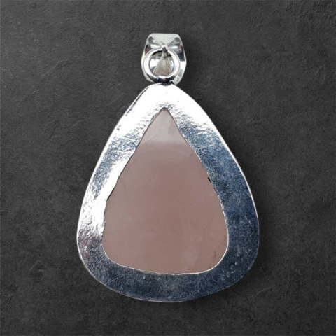 Pink quartz pendant 27x22 mm no 63 Pink quartz pendant 27x22 mm no 63