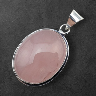 Pink quartz pendant 28x22 mm no 78