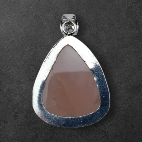 Pink quartz pendant 28x23 mm no 60 Pink quartz pendant 28x23 mm no 60