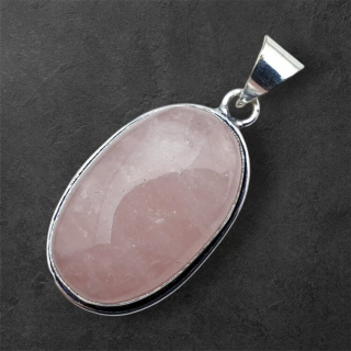 Pink quartz pendant 30x18 mm no 79