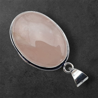 Pink quartz pendant 30x21 mm no 61