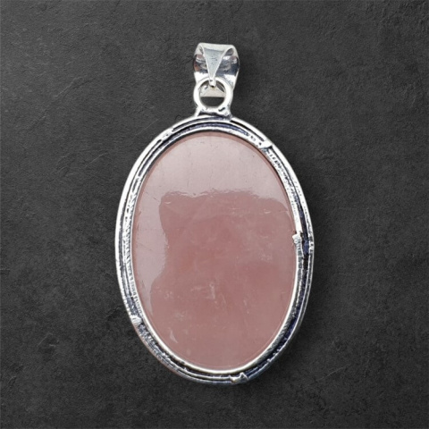 Pink quartz pendant 33x24 mm no 71 Pink quartz pendant 33x24 mm no 71